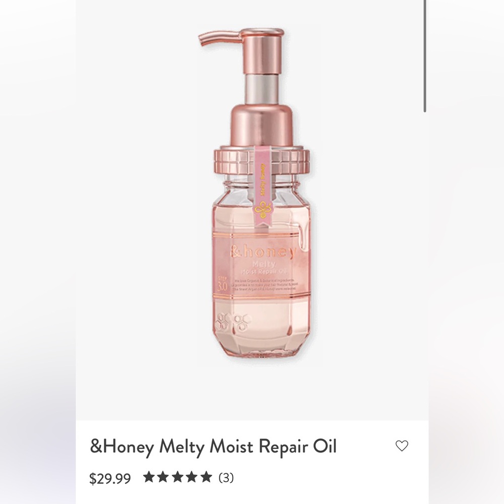 &honey melty moist rich hair oil from japan